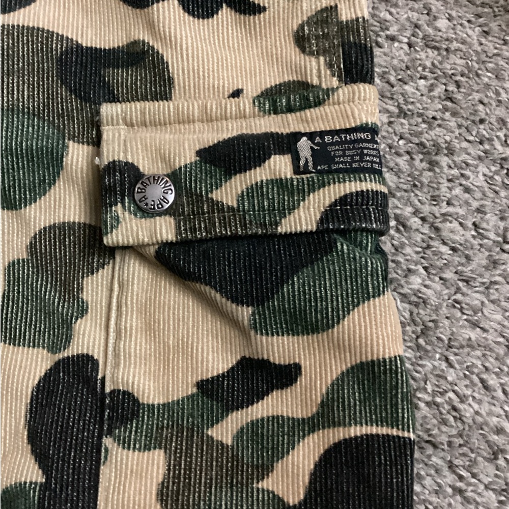 bape yellow cargo sz 31 x 32 corduroy - Picture 3 of 8